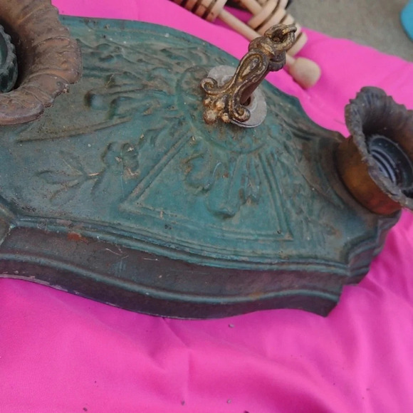 1920's Art Deco Light Fixture Pair - Picture 6 of 6